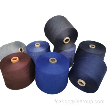 Fiche filée en polyester teint à dope pour tricotage